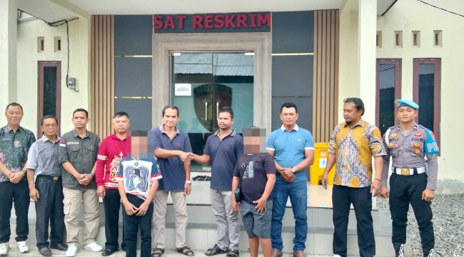 BERDAMAI : Kedua belah pihak keluarga sepakat berdamai, usai difasilitasi oleh Unit PPA Satreskrim Polres Gumas, Jumat, 24 Juli 2026.