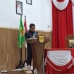 SAMPAIKAN : Juru Bicara Fraksi Partai Nasdem DPRD Kabupaten Gumas Hermanto menyampaikan jawaban atas nota keuangan tentang Rancangan Perubahan APBD tahun anggaran 2026, di rapat paripurna ke-2 masa persidangan 1 tahun sidang 2026, Rabu, 26 Agustus 2026.