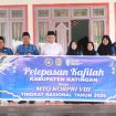 FOTO : Wakil Bupati Katingan Firdaus, didampingi jajaran saat pelepasan keberangkatan tiga kafilah MTQ Korpri Tingkat Nasional, di Rujab Wakil Bupati setempat.