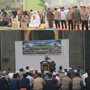 Di Tengah Kemarau dan Karhutla, Polres Gunung Mas Gelar Salat Istisqo Memohon Turunnya Hujan