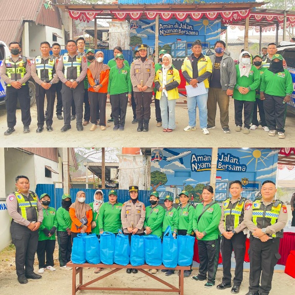 Kabut Asap Tebal, Kapolres Gunung Mas Temui Driver Maxim dan Petugas Kebersihan, Ingatkan Kesehatan hingga Risiko Kecelakaan