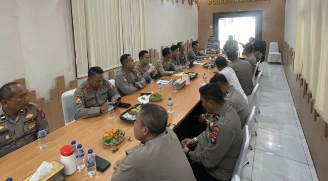FOTO : Suasana kegiatan KKP Serdik SPPK Angkatan 4 Tahun Anggaran 2026 Pokjar 1 bersama Polres Katingan, di ruang rapat setempat. 