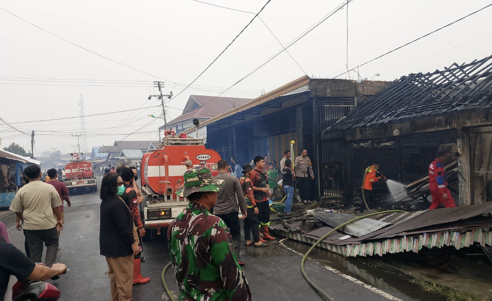 Empat Toko Di Kota Kasongan Dilanda Kebakaran, Diduga Korsleting